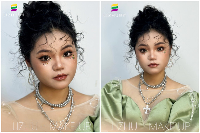 氛圍丸子頭造型，南寧寫真化妝師作品