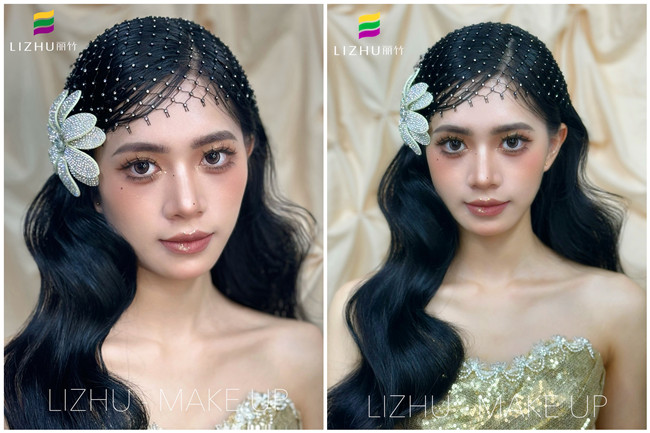 Sana復(fù)古內(nèi)扣披發(fā)，廣西學(xué)化妝高彩