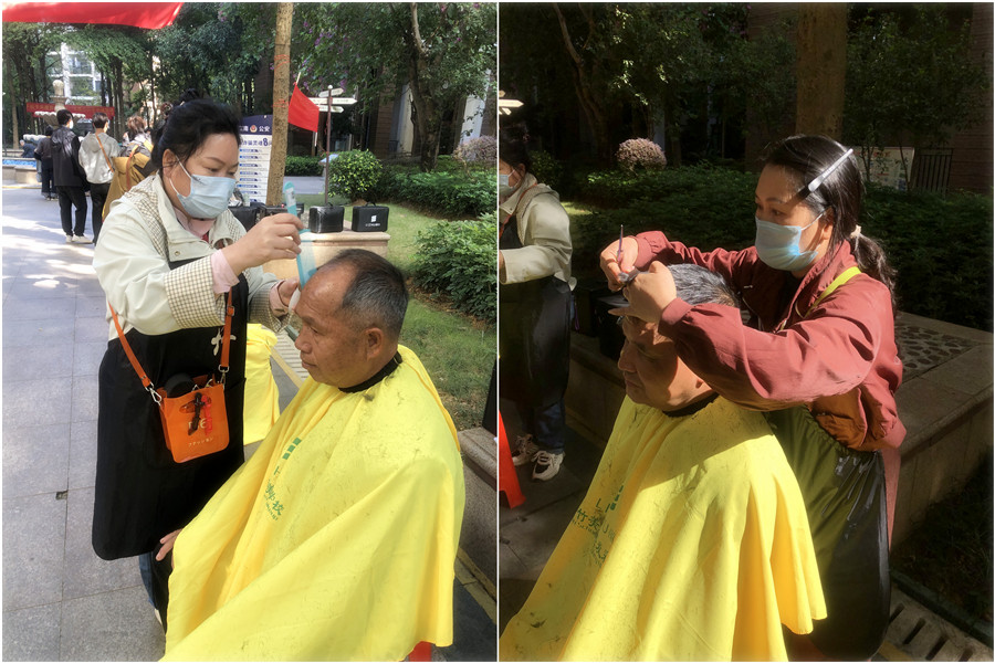 南寧美發(fā)培訓班外出實踐剪發(fā)活動花絮