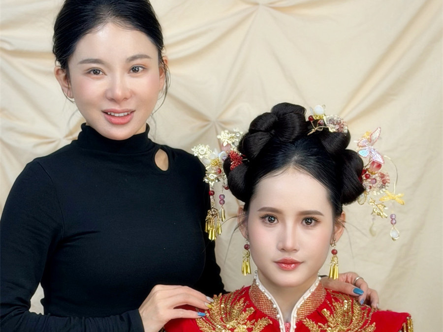 婚禮秀禾造型，南寧彩妝學(xué)校前十學(xué)員作品