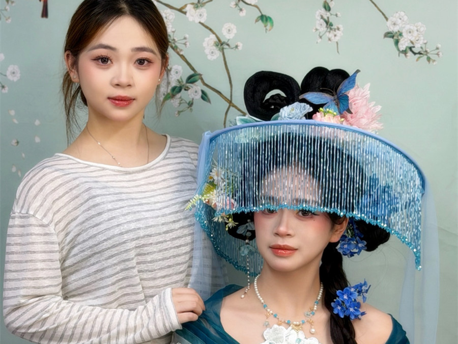 帷帽花神造型，南寧彩妝造型學(xué)校作品