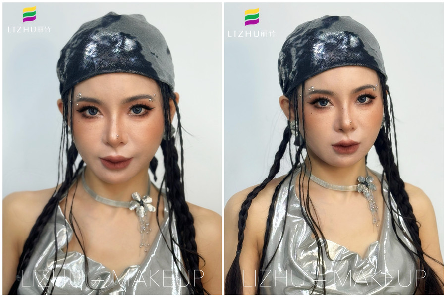 亞裔純野妝，南寧學(xué)化妝高彩培訓(xùn)作品