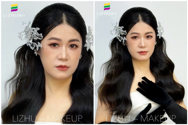 半披新娘造型，廣西教化妝