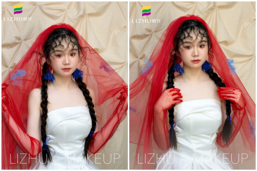 小眾新娘造型，廣西彩妝造型學(xué)校課堂作品